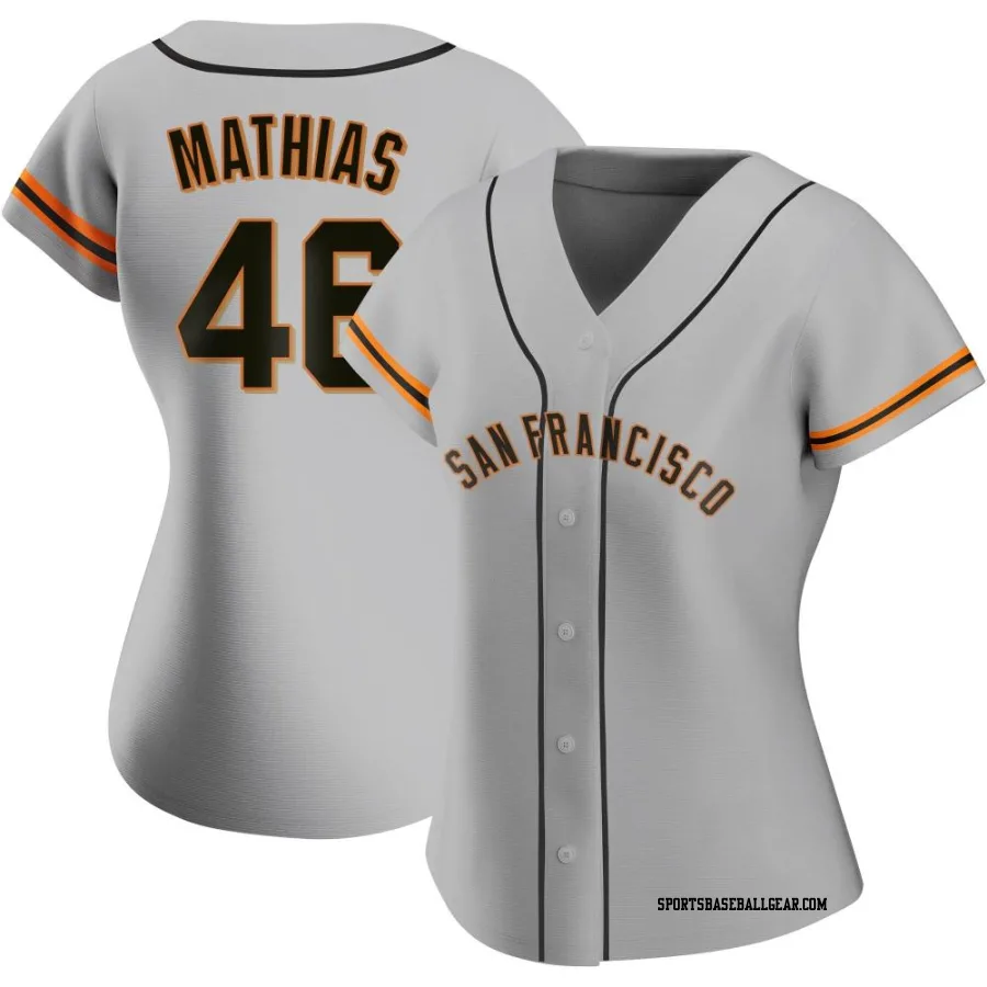 Mark Mathias Women's San Francisco Giants Gray Replica Road Jersey