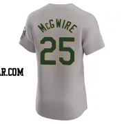 Mark McGwire Men's Oakland Athletics Gray Elite Road Jersey