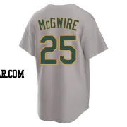 Mark McGwire Youth Oakland Athletics Gray Replica Away 2.0 Jersey