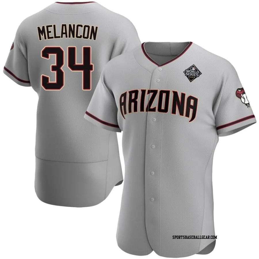 Mark Melancon Men's Arizona Diamondbacks Gray Authentic Road 2023 World Series Jersey