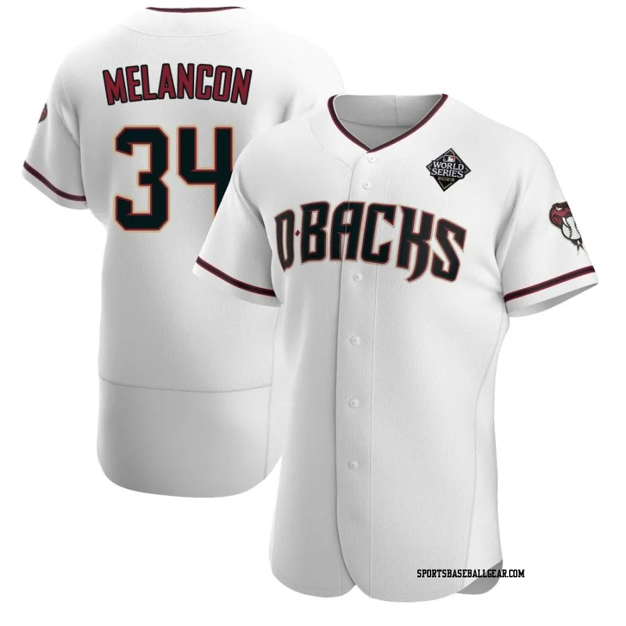 Mark Melancon Men's Arizona Diamondbacks White Authentic Crimson Home 2023 World Series Jersey