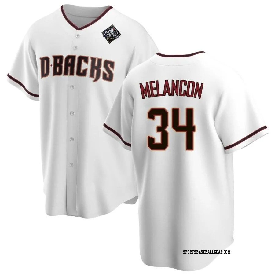 Mark Melancon Youth Arizona Diamondbacks White Replica Home 2023 World Series Jersey