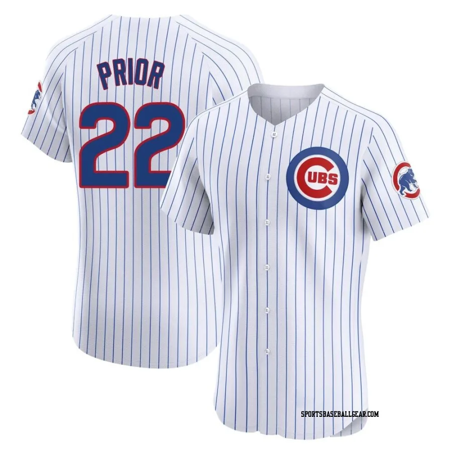 Mark Prior Men's Chicago Cubs White Elite Home Jersey