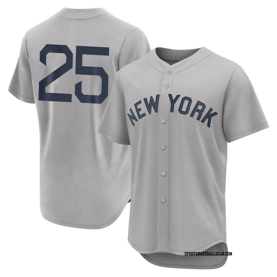 Mark Teixeira Men's New York Yankees Gray Authentic 2021 Field of Dreams Jersey