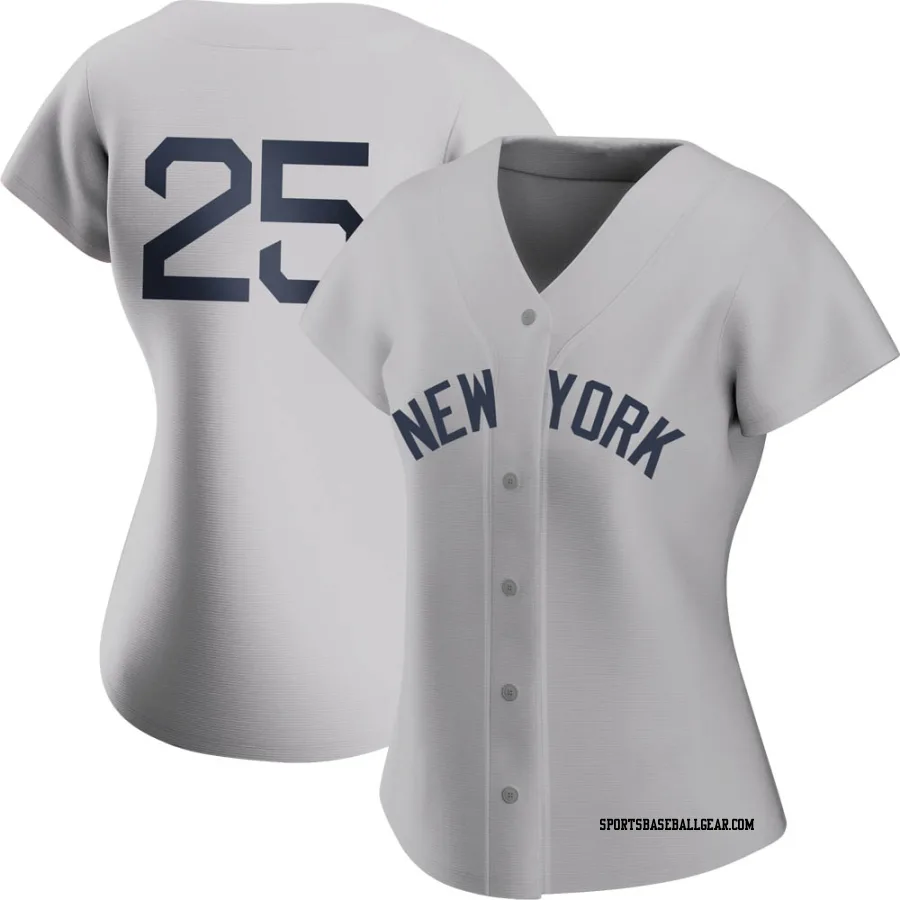 Mark Teixeira Women's New York Yankees Gray Replica 2021 Field of Dreams Jersey