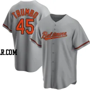 Mark Trumbo Men's Baltimore Orioles Gray Replica Road Jersey