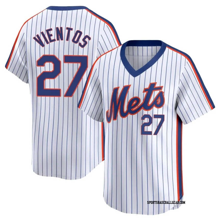 Mark Vientos Men's New York Mets White Limited Cooperstown Collection Jersey