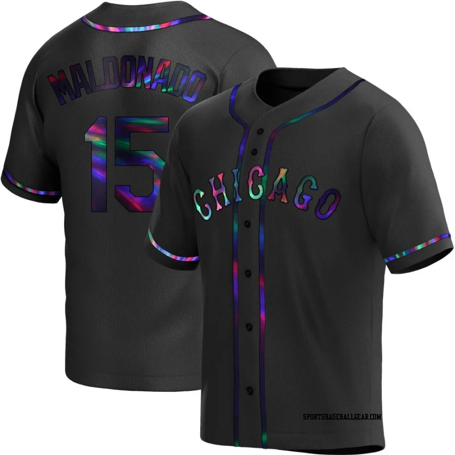 Martin Maldonado Men's Chicago White Sox Black Holographic Replica Alternate Jersey