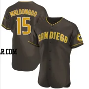 Martin Maldonado Men's San Diego Padres Brown Authentic Road Jersey