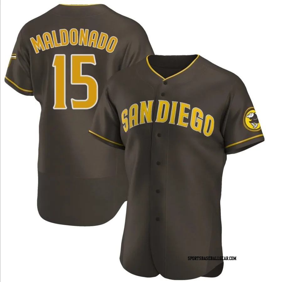 Martin Maldonado Men's San Diego Padres Brown Authentic Road Jersey
