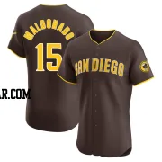 Martin Maldonado Men's San Diego Padres Brown Elite Road Vapor Premier Jersey