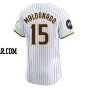 Martin Maldonado Men's San Diego Padres White Elite Home Patch Jersey