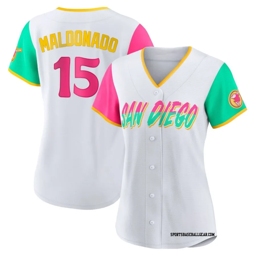 Martin Maldonado Women's San Diego Padres White Replica 2022 City Connect Jersey