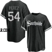 Martin Perez Men's Chicago White Sox Black Replica 2021 City Connect Jersey