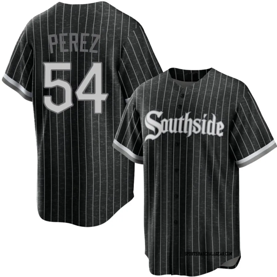 Martin Perez Men's Chicago White Sox Black Replica 2021 City Connect Jersey