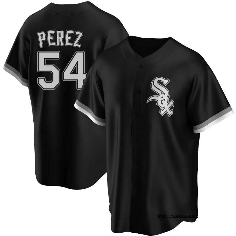 Martin Perez Men's Chicago White Sox Black Replica Alternate Jersey