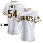Martin Perez Men's San Diego Padres White Elite Home Patch Jersey