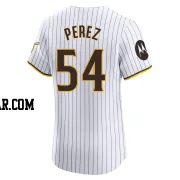 Martin Perez Men's San Diego Padres White Elite Home Patch Jersey