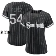 Martin Perez Women's Chicago White Sox Black Replica 2021 City Connect Jersey