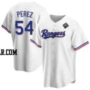 Martin Perez Youth Texas Rangers White Replica Home 2023 World Series Jersey