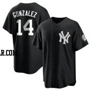 Marwin Gonzalez Men's New York Yankees Black/White Replica Jersey