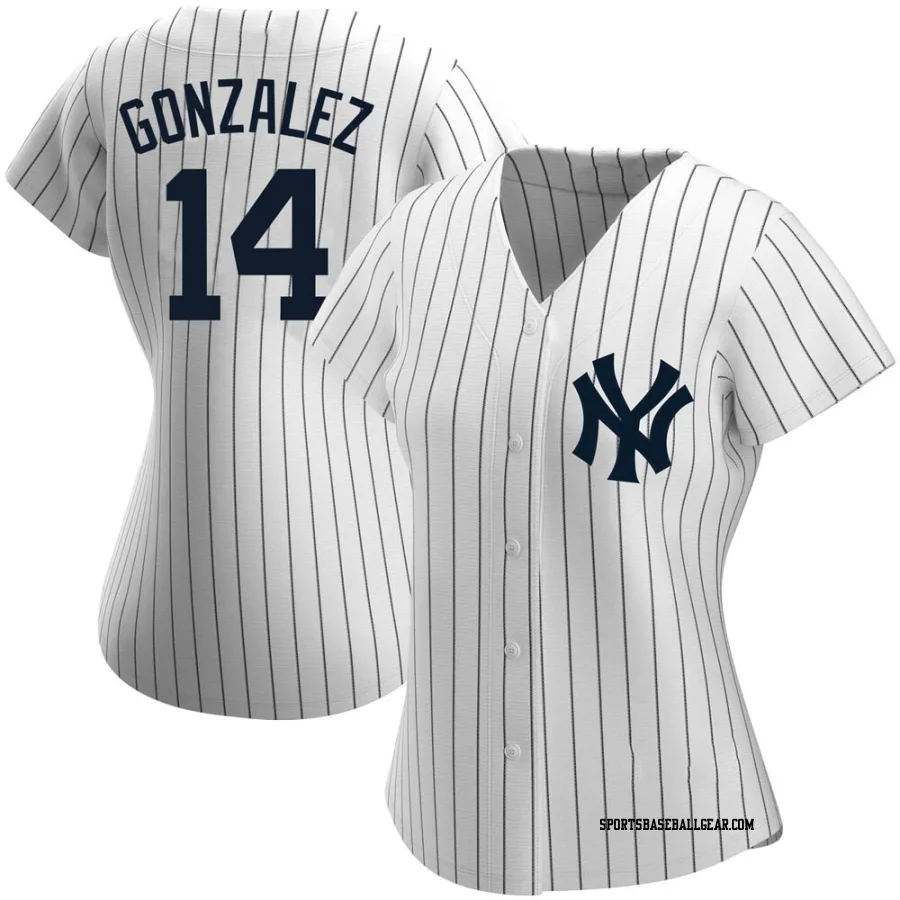 Marwin Gonzalez Women's New York Yankees White Replica Home Name Jersey