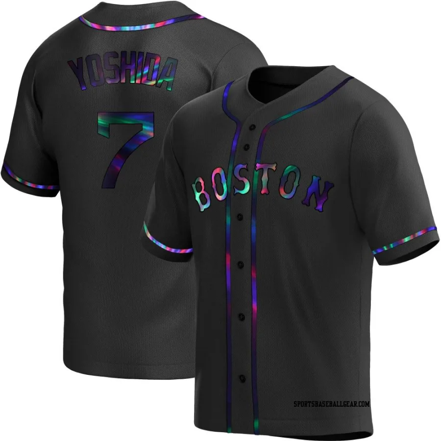 Masataka Yoshida Men's Boston Red Sox Black Holographic Replica Alternate Jersey