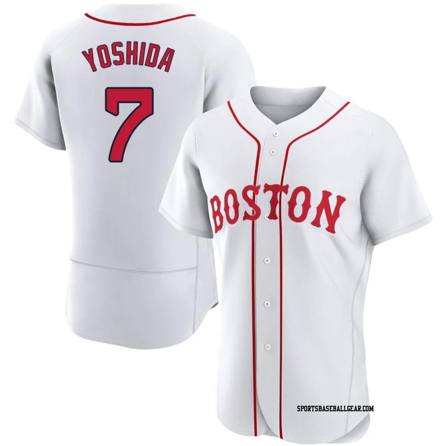Masataka Yoshida Men's Boston Red Sox White Authentic 2021 Patriots' Day Jersey