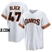 Mason Black Men's San Francisco Giants White Limited Throwback Cooperstown Collection Jersey