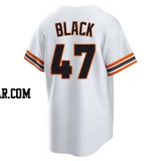 Mason Black Men's San Francisco Giants White Limited Throwback Cooperstown Collection Jersey