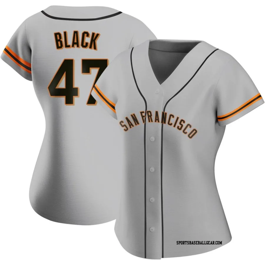 Mason Black Women's San Francisco Giants Gray Authentic Road Jersey
