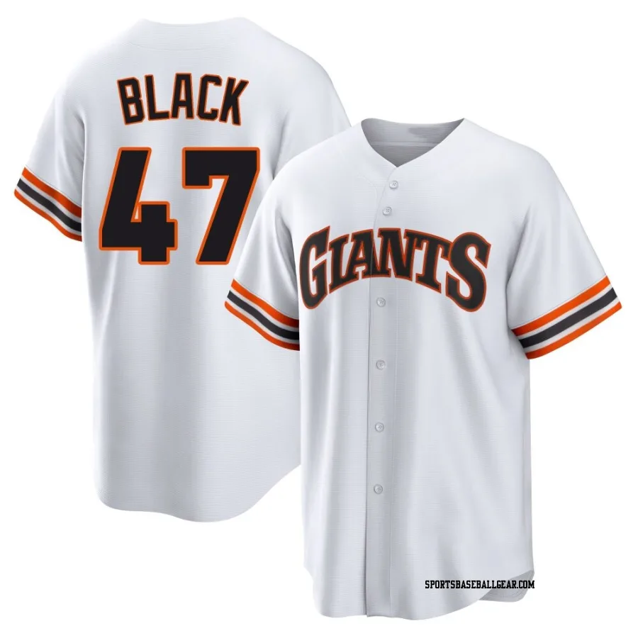 Mason Black Youth San Francisco Giants White Limited Throwback Cooperstown Collection Jersey