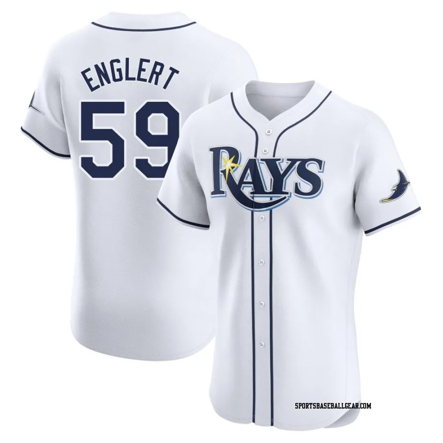 Mason Englert Men's Tampa Bay Rays White Elite Home Jersey