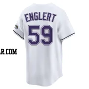 Mason Englert Men's Tampa Bay Rays White Limited Throwback Cooperstown Jersey