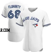 Mason Fluharty Men's Toronto Blue Jays White Authentic Home Jersey