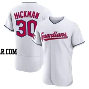 Mason Hickman Men's Cleveland Guardians White Authentic Home Jersey