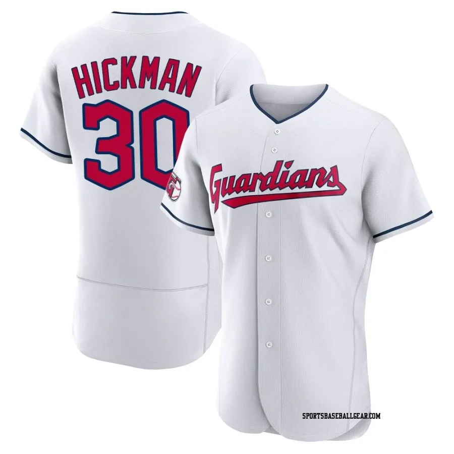 Mason Hickman Men's Cleveland Guardians White Authentic Home Jersey