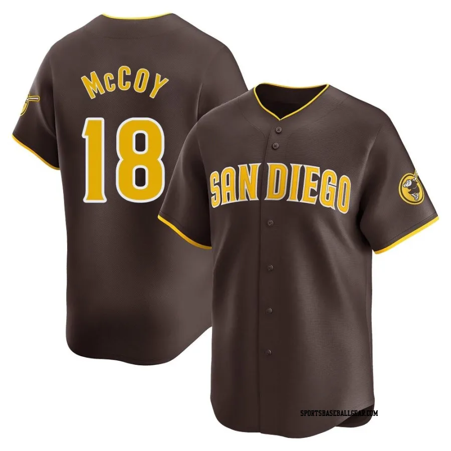 Mason McCoy Men's San Diego Padres Brown Limited Away Jersey