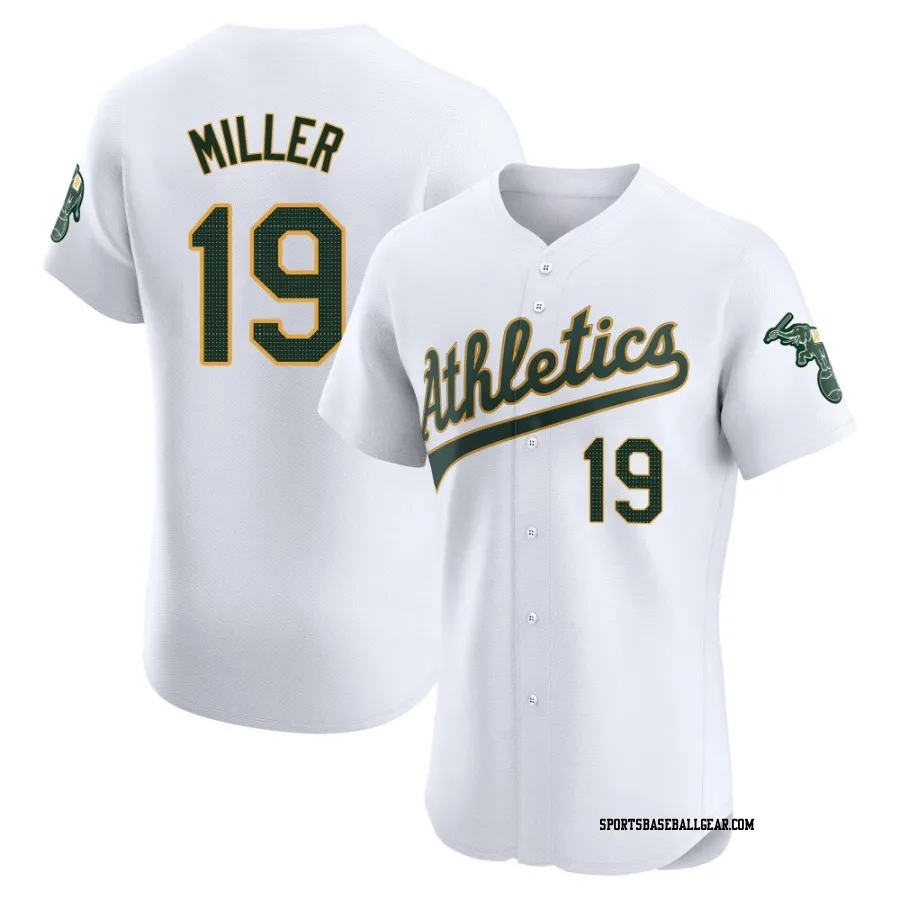 Mason Miller Men's Oakland Athletics White Elite Home Jersey