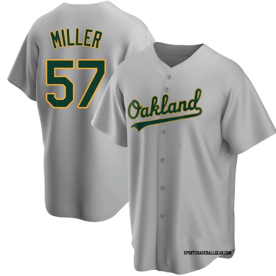 Mason Miller Youth Oakland Athletics Gray Replica Road Jersey