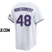 Mason Montgomery Men's Tampa Bay Rays White Limited Throwback Cooperstown Jersey