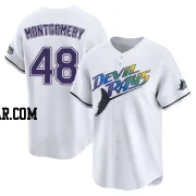 Mason Montgomery Youth Tampa Bay Rays White Limited Throwback Cooperstown Jersey