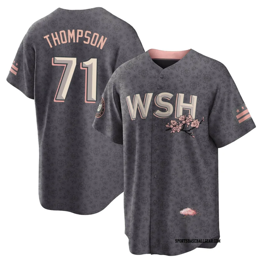 Mason Thompson Men's Washington Nationals Gray Replica 2022 City Connect Jersey