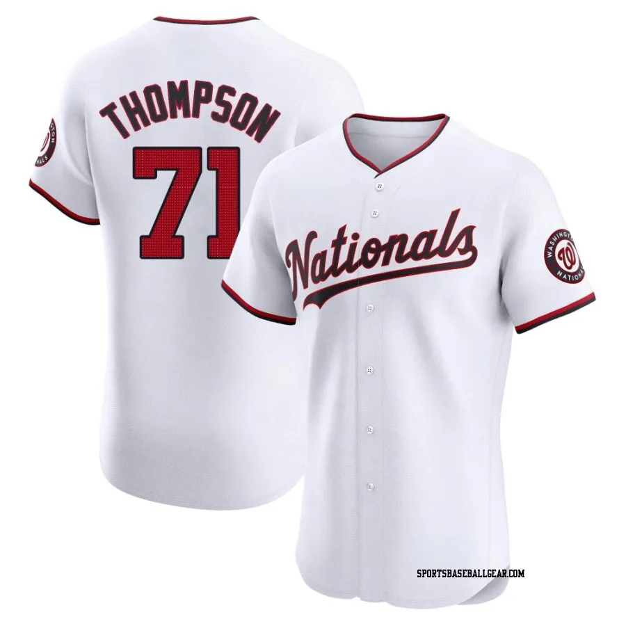 Mason Thompson Men's Washington Nationals White Elite Home Jersey