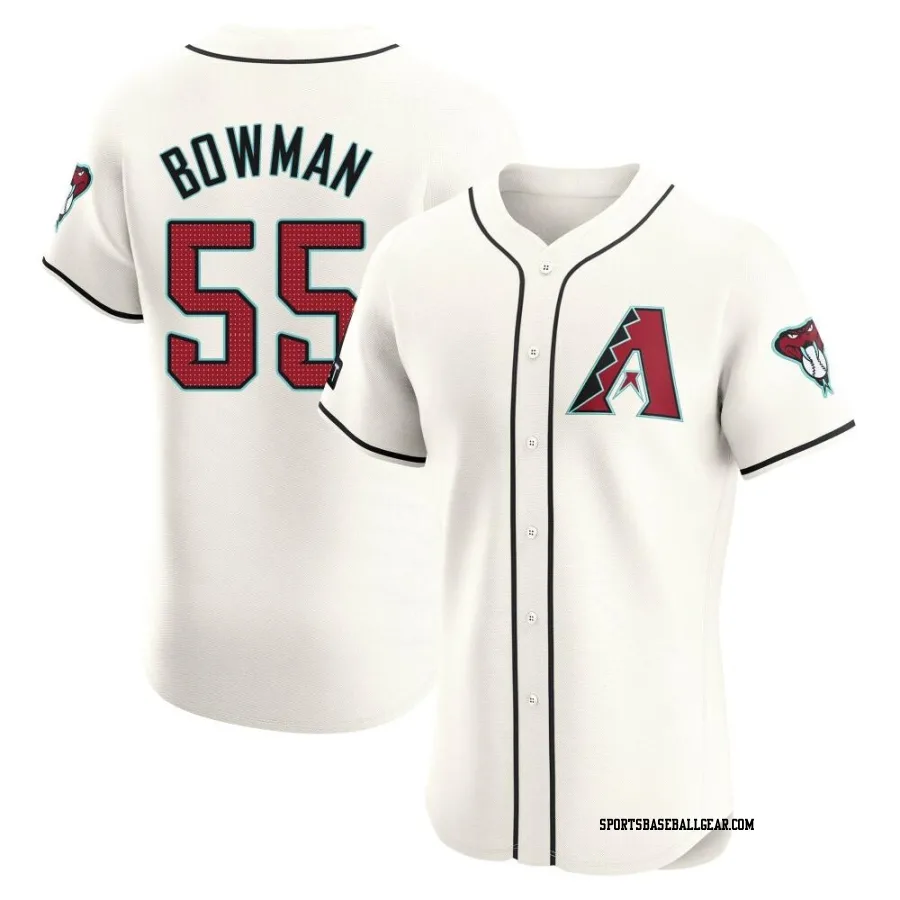 Matt Bowman Men's Arizona Diamondbacks Cream Elite Home Patch Jersey