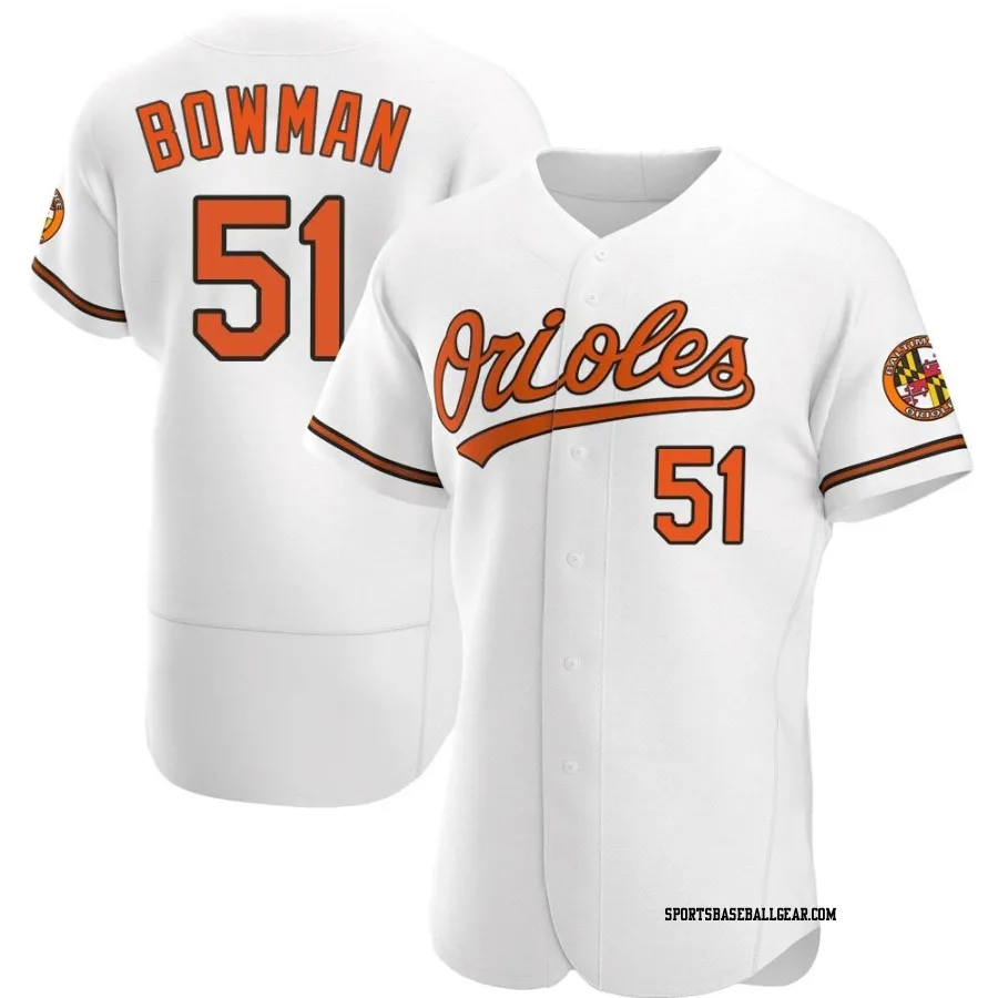Matt Bowman Men's Baltimore Orioles White Authentic Home Jersey