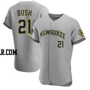Matt Bush Men's Milwaukee Brewers Gray Authentic Road Jersey