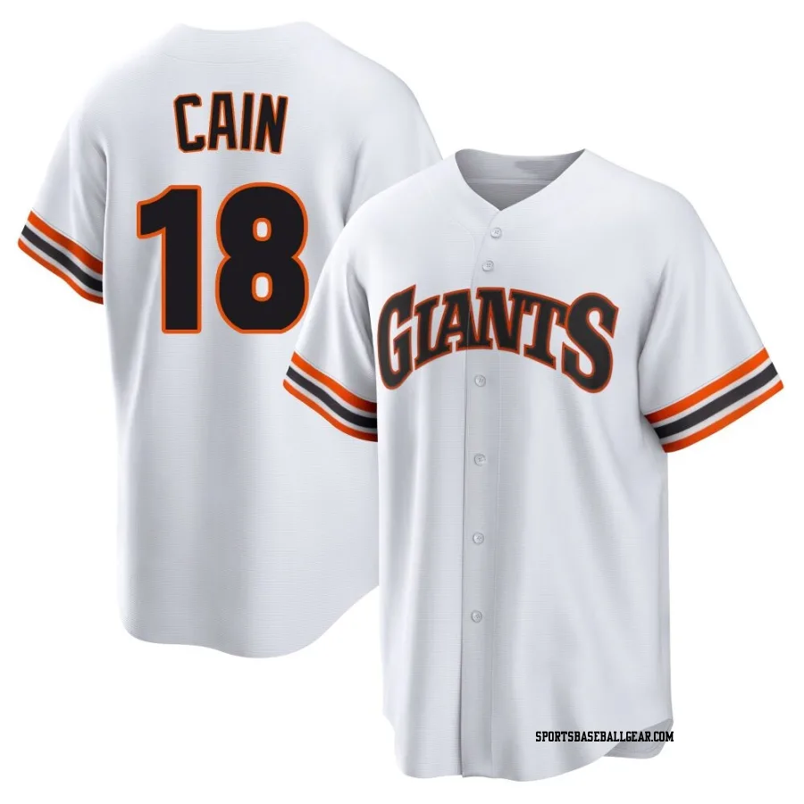 Matt Cain Men's San Francisco Giants White Limited Throwback Cooperstown Collection Jersey