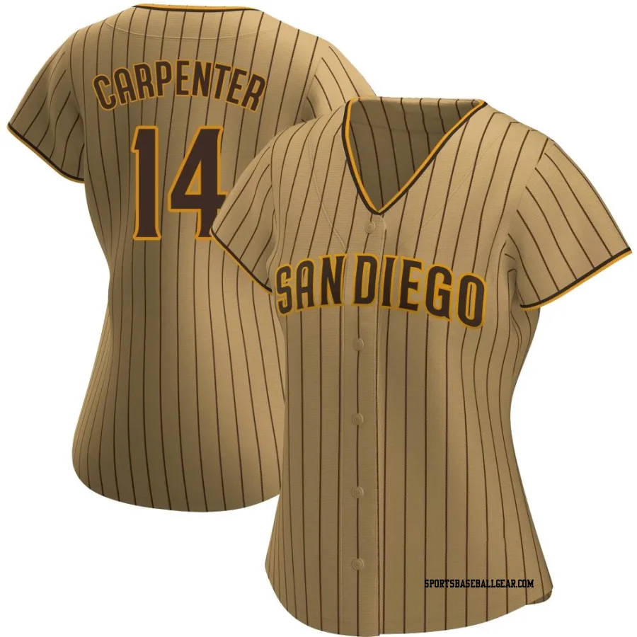 Matt Carpenter Women's San Diego Padres Tan/Brown Authentic Alternate Jersey