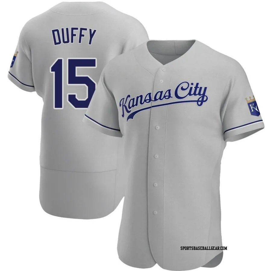 Matt Duffy Men's Kansas City Royals Gray Authentic Road Jersey